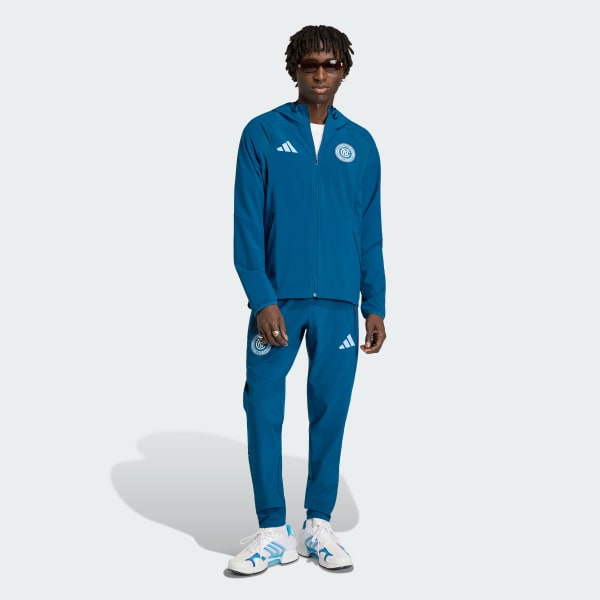 Blue New York City FC Tiro Travel Full Zip Windbreaker