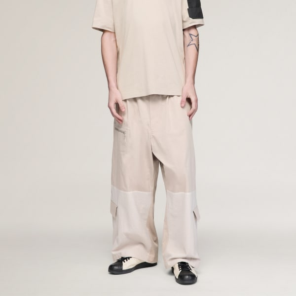 Brown Y-3 CROPPED STRAIGHT LEG PANTS