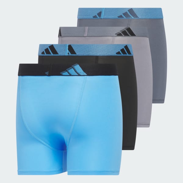 Blue Microfiber 4-Pack Boxer Brief Kids