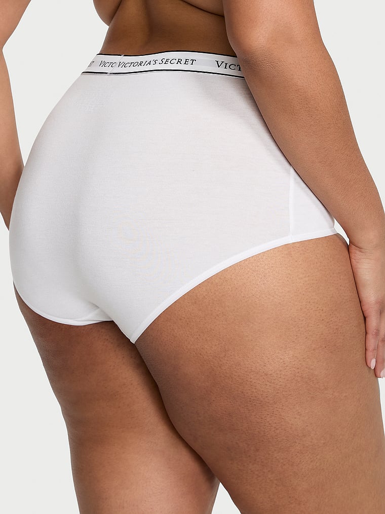 Logo Cotton Modern Brief Panty - VS White - image 2