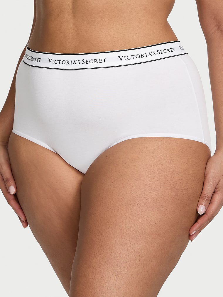 Logo Cotton Modern Brief Panty - VS White - image 1