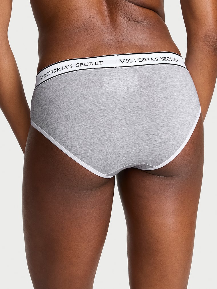 Logo Cotton Hiphugger Panty - Medium Heather Grey - image 2