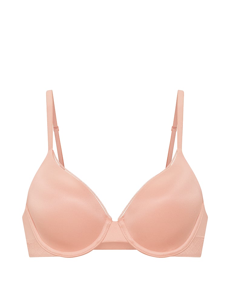 Lace-Trim Lightly Lined Full-Coverage Bra - Rose Cloud - image 4