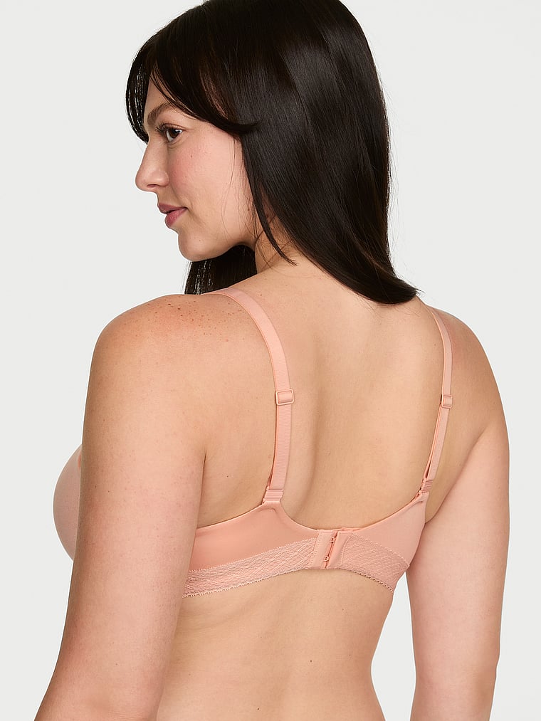 Lace-Trim Lightly Lined Full-Coverage Bra - Rose Cloud - image 3