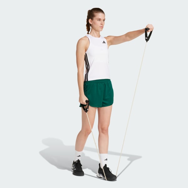 White Train Essentials 3-Stripes Workout Tank Top