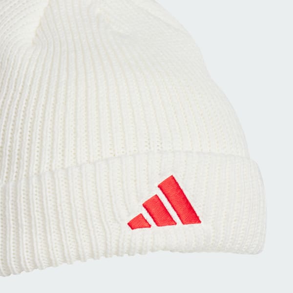 White Youth Team Issue 2 Fold Beanie