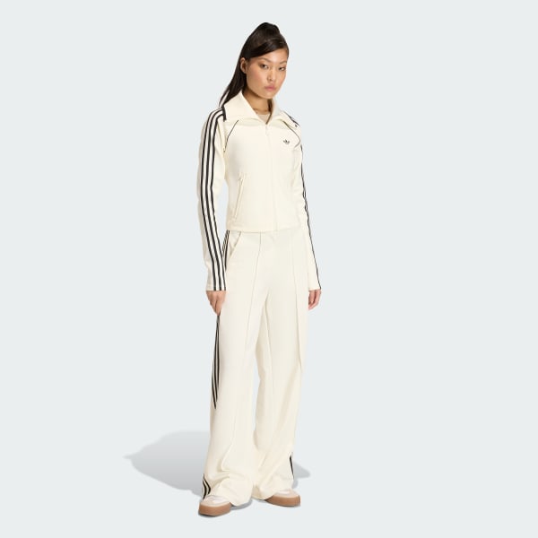 White SLIM FITTED FIREBIRD TRACK TOP