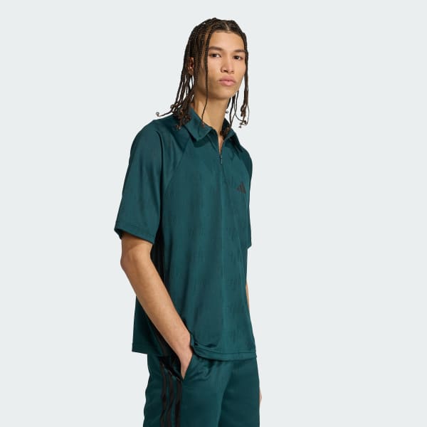 Green Stadium Jacquard Polo Tee
