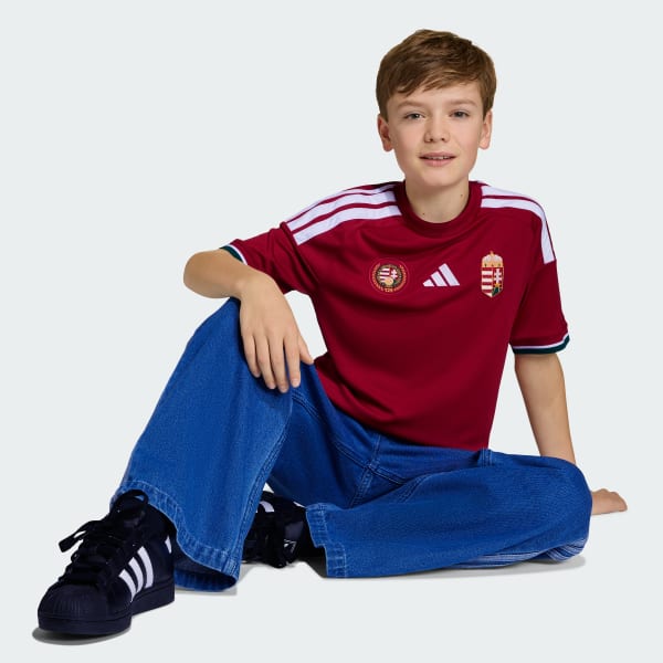Burgundy Hungary 26 Home Kids Jersey