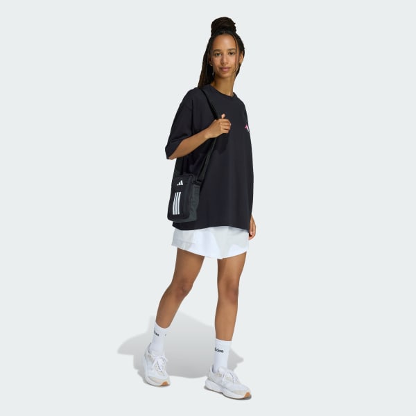 Black SOFT SIDE OVERSIZED GRAPHIC T-SHIRT