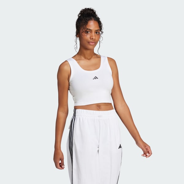 White Essentials Small Logo Cotton Lifestyle Tank Top