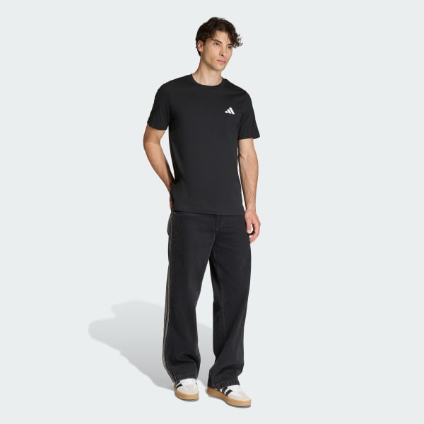 Black FOOTBALL SLOGAN GRAPHIC T-SHIRT