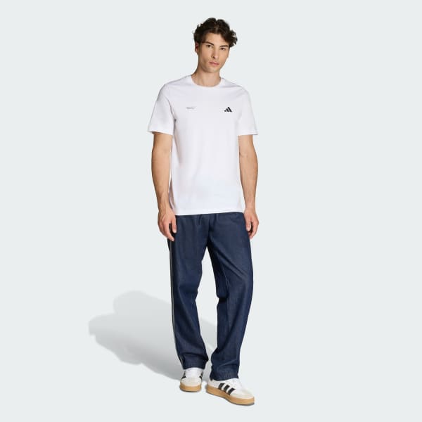 White FOOTBALL SLOGAN GRAPHIC T-SHIRT