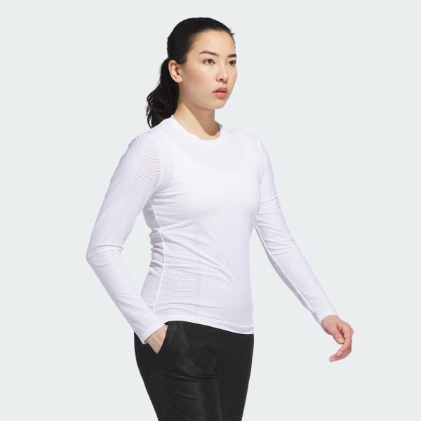 White Ultimate365 Tour Engineered Long Sleeve Slim Top