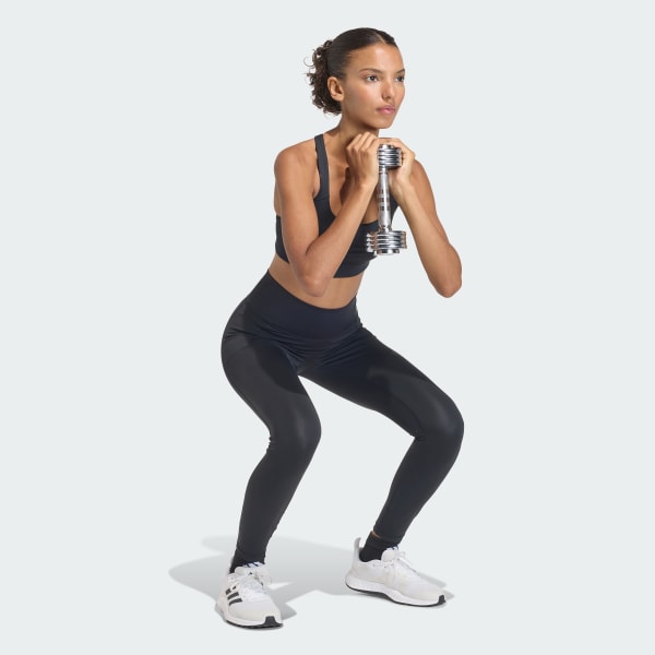 Black Optime Workout 7/8 Leggings