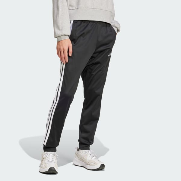 Black 3-Stripes Tricot Regular Tapered Track Pants