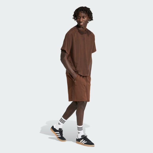 Brown Premium Essentials Retro Washed Shorts