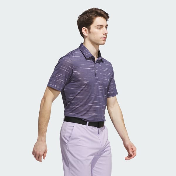 Purple Ultimate365 Mesh Glimmer Print Polo Shirt