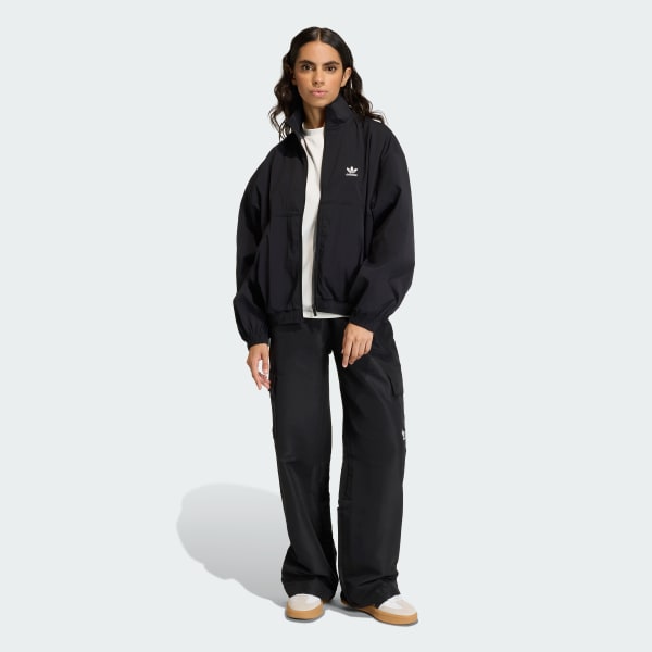 Black Essentials Woven Windbreaker