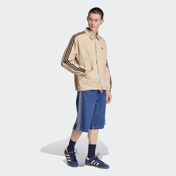 Beige 3-STRIPES COACH JACKET