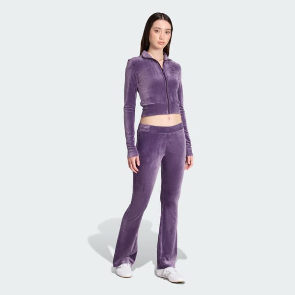 Purple Essentials Velvet Flared Legging