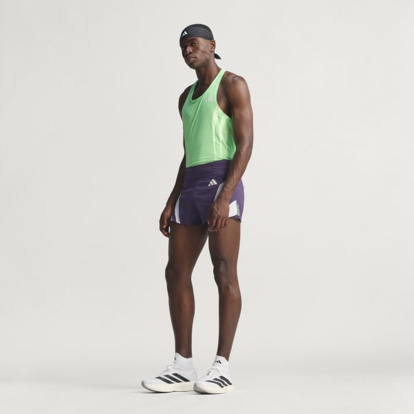 Purple Adizero NYC Running Gel Short
