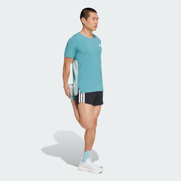 Turquoise Adizero Running Tee