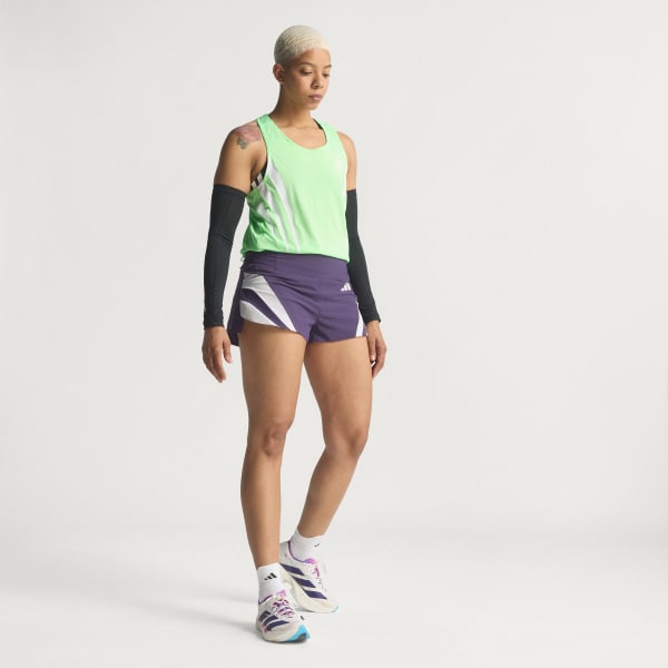 Purple Adizero NYC Running Gel Short