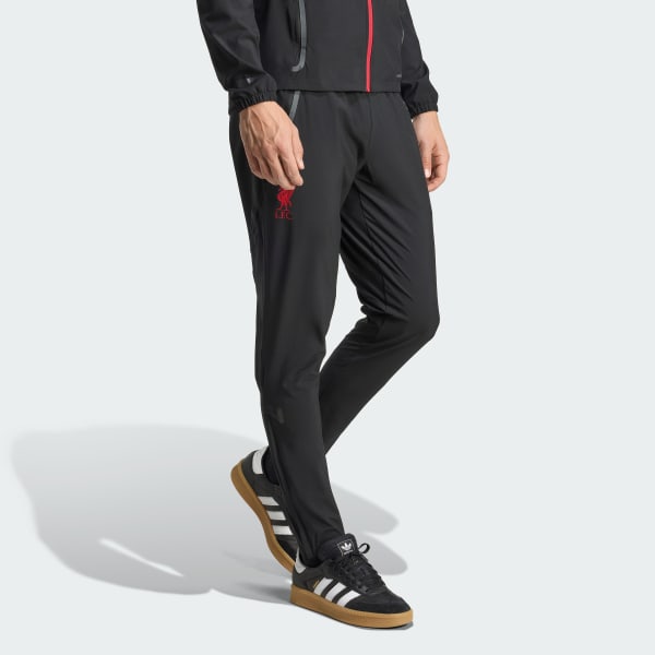 Black Liverpool FC Tiro 25 Competition Vis Tech Travel Pants