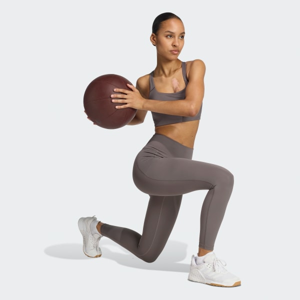 Brown Optime Workout 7/8 Leggings