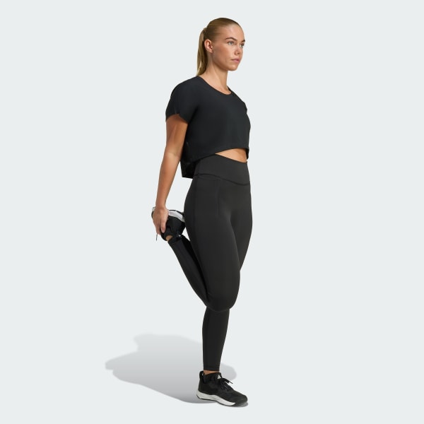 Power Workout Cropped Boxy 3-Stripes Tank