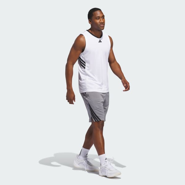Grey Legends 3-Stripes Basketball Shorts