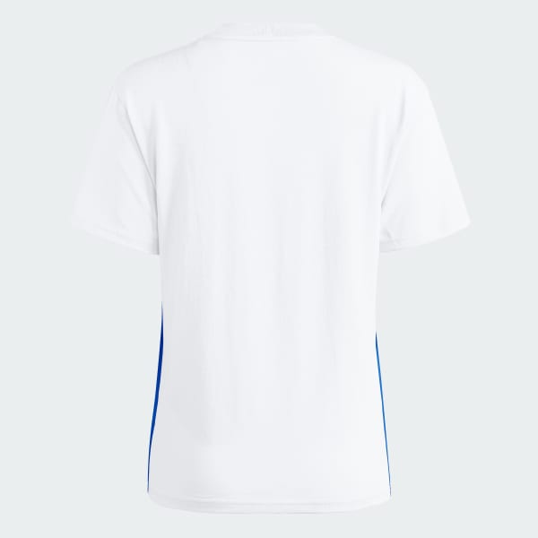 White Kansas Jayhawks Essentials 3-Stripes Tee