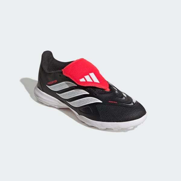 Black PREDATOR LEAGUE Fold-Over Tongue Turf Soccer Shoes Kids