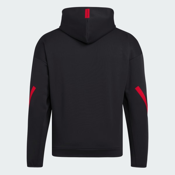 Black Texas Tech Red Raiders Full Zip Player Travel ZNE Hoodie