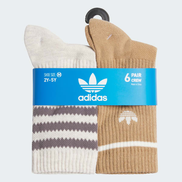 Beige Youth Originals Remix 4.0 6-Pack Crew Socks