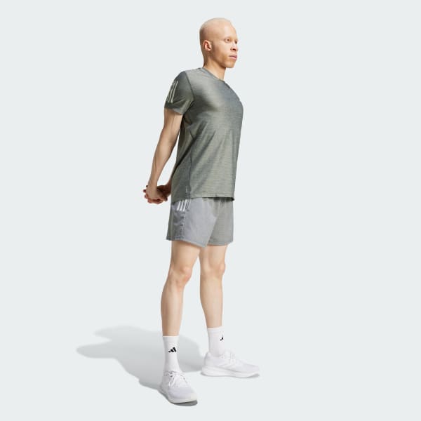 Grey Own the Run Tee