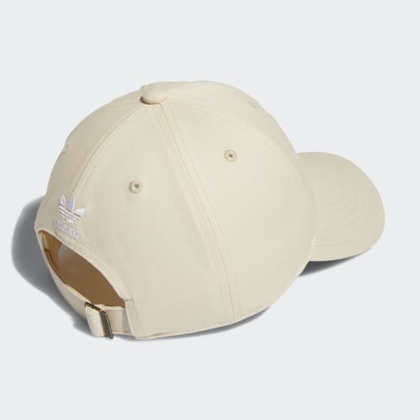 White Relaxed Strap-Back Hat