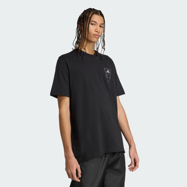 Black Stadium Crowd Loose Graphic Tee