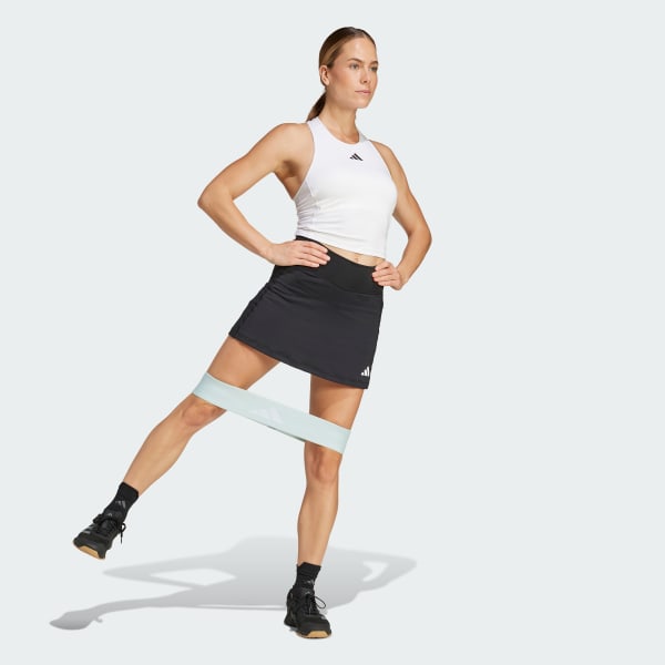 Black Optimé Skort With Integrated Bike Shorts