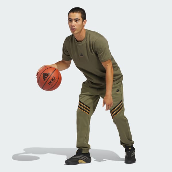 Green Adidas Basketball Crazy Warm Fleece Pants