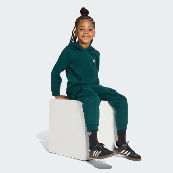 Green Hoodie Cargo Set Kids