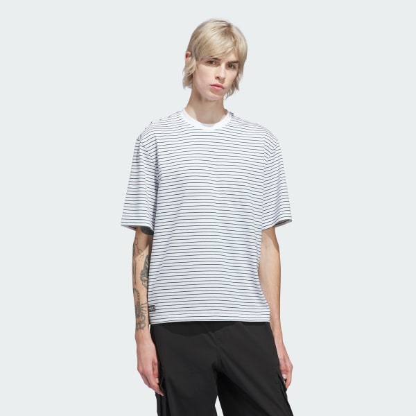 White SKATEBOARDING YARN DYE TEE