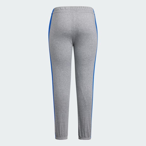 Grey Kansas Jayhawks Essentials 3-Stripes Pant