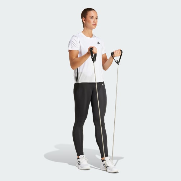 White Train Essentials 3-Stripes Workout Tee