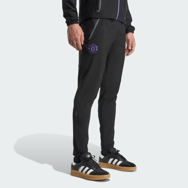 Black Manchester United Tiro 25 Competition Vis Tech Travel Pants