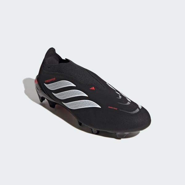 Black PREDATOR LEAGUE Laceless Firm Ground Soccer Boots