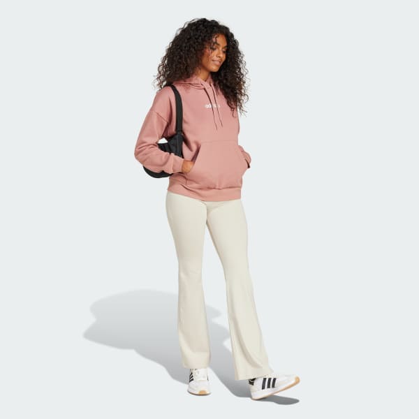 Beige Essentials Small Logo Flared Leggings