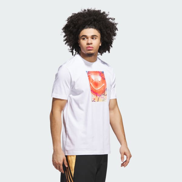 White Basketball Is Happiness Graphic Tee