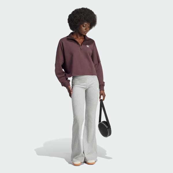 Grey Essentials Rib Flared Leggings